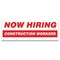 Signmission Now Hiring Construction Workers Banner Apply Inside Accepting Application Single Sided B-120-30221 - alternate 1
